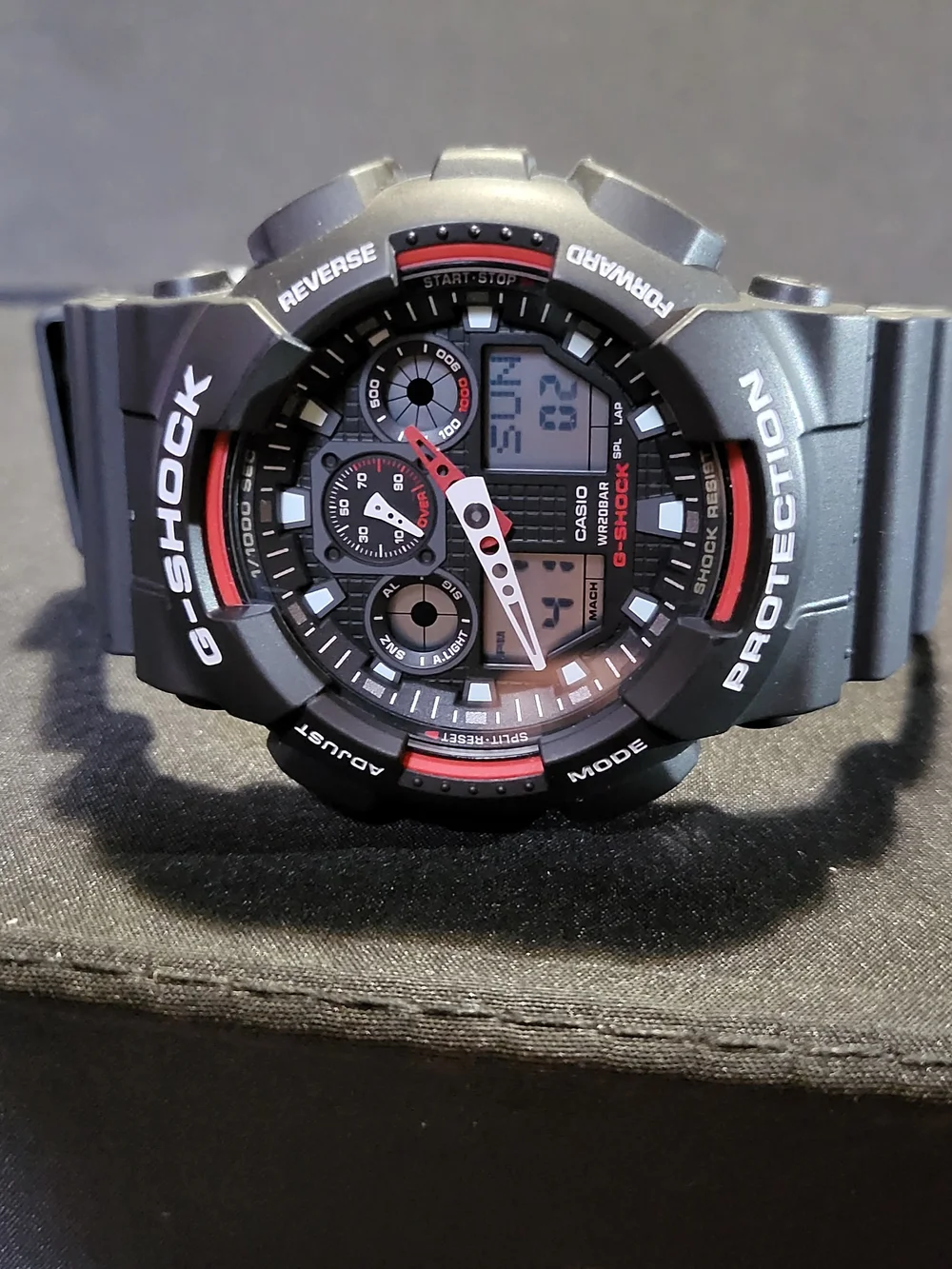 CASIO G-SHOCK GA-100 Black and Red Sport Watch
